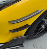 Ferrari F8 Tributo & Spider 2020 2021 2022 2023 with Aftermarket Parts - M Style Front Canards Carbon Fiber from Aero Republic